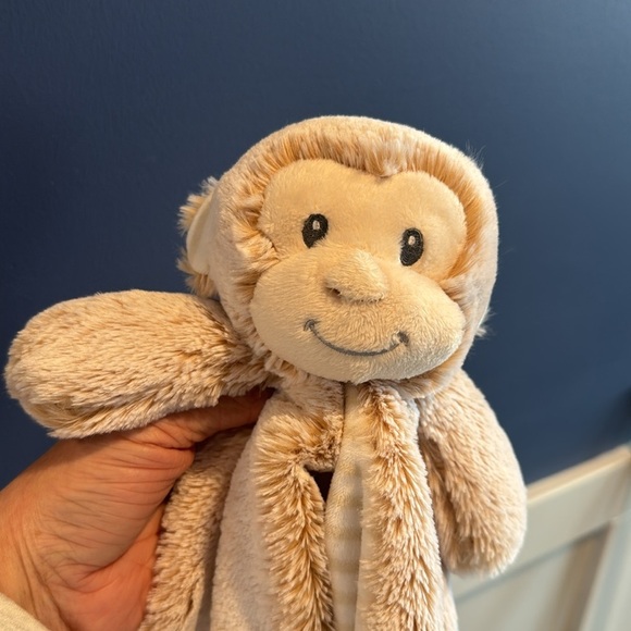 Ebba cuddler Marlow Monkey Lovey Blanket Cream Beige Soft Plush extremely soft - Picture 8 of 8